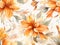 Flower pattern with orange flowers on background. Flora summer wallpaper. For banner, postcard, book illustration. Created with