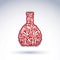 Flower-patterned decorative bottle, alcohol theme object with ar