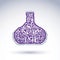 Flower-patterned decorative bottle, alcohol theme object with ar