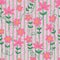 Flower peace in mind seamless pattern