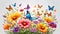 Flower petal arrangement nature beauty colors variety isolated