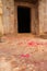 Flower petals spread at entrance of Madhavaraya temple in Gandikota - Grand Canyon of India - India tourism - Religious trip