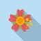 Flower pollen allergy icon flat vector. Spring season