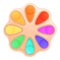 Flower popit toy icon cartoon vector. Fidget sensory