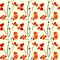 flower poppy pattern vector colourful vintage