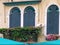 Flower Pots on Window Balcony, Venice, Italy