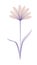 Flower x-ray or blend effect. Floral design. Elegant bloom