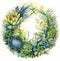 flower ring, wedding decoration, various wildflowers. wildflowers, lilies of the valley, daisies