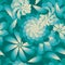 Flower rotate windmill green element fly seamless pattern