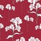 Flower seamless pattern with beautiful alstroemeria lily flowers on dark red background template