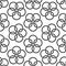 Flower seamless pattern. Repeating geometric lattice. Black floral on white background. Repeated geometry ornament for design prin