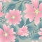 Flower seamless summer pattern. Floral garden tile background. Holiday stylish wallpaper with flowers