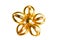 Flower shaped gold earring