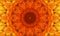 Flower-shaped mandala with shades of orange