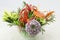 Flower shaped vegetables in a bowl