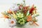 Flower shaped vegetables in a bowl