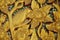 Flower shaped wood carving , to decorate the temple, beautiful