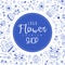 Flower shop logo design. Floral studio, landscape designer, wedding florist label, emblem, banner vector illustration