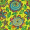 Flower snail seamless pattern