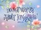 Flower theme social media banner - Do not worry abot tomorrow - Hand drawn bible quote lettering design.