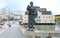 Flower Vendor, one of four sculptures of traditional characters of the city`s life, Aveiro, Portugal