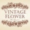 flower vintage Frame Drawing logo vector illustration