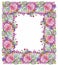 Flower watercolor wreath for beautiful design