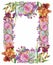 Flower watercolor wreath for beautiful design