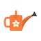 Flower watering can icon, flat style