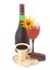 Flower wine and coffee