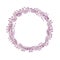 Flower wreath in delicate shades. Vector illustration.