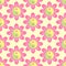 Flower with yin yang symbol with hearts in pink yellow green color. Vector background, Cute y2k hippie print, wallpaper