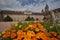 Flowerbed front of cluny abbey