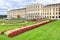 Flowerbed in garden of Schloss Schonbrunn palace