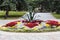 flowerbed on Lenin Square in Pyatigorsk city