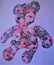 Flowered Hand Sewed Teddy Beat