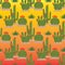Flowering cactuses. Seamless pattern.
