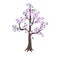 Flowering spring tree on a white background. Icon. Logo. Save th