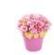 Flowerpot with artificial roses