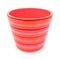 Flowerpot pink with stripes