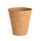 Flowerpots. Craft paper pots on white background.