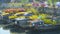 Flowers boats at flower market on along canal wharf