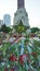 Flowers brought by people to the monument of Glory on Victory Day over fascism, May 9