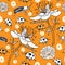 Flowers and Bugs-Garden Tea Party seamless repeat pattern