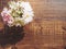 Flowers carnation decoration on wooden Background