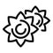 Flowers condiment icon, outline style