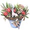 Flowers Easter holiday tulips rabbit composition decoration pots