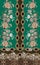 Flowers embroidery baroque gold animal print green