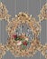 Flowers embroidery roses baroque gold animal print