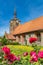 Flowers in front of the Johannis church in Flensburg